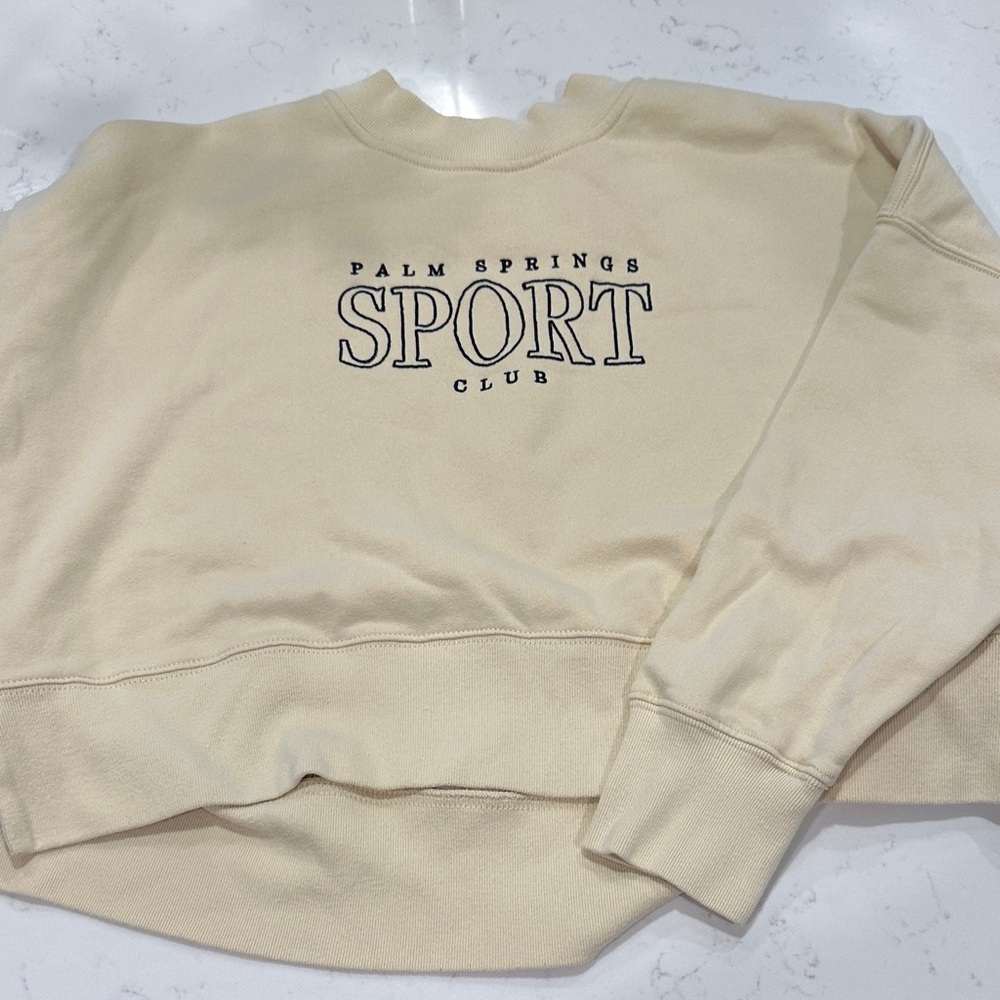 Abercrombie & Fitch Cream Crewneck Sweater